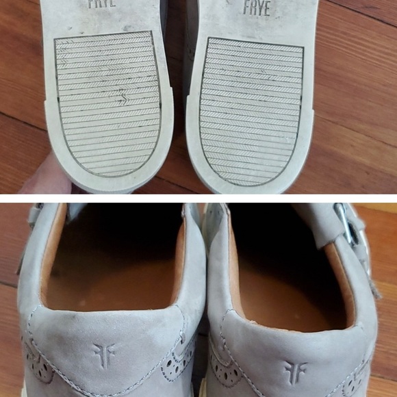 FRYE Gemma Kiltie Gray Suede Loafers Sz 8.5 - Picture 3 of 3